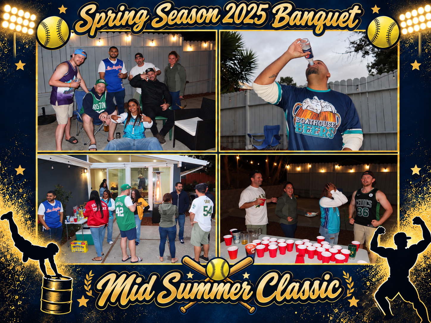 Boathouse Beers teammates and friends at the Spring Season 2025 Mid Summer Classic banquet